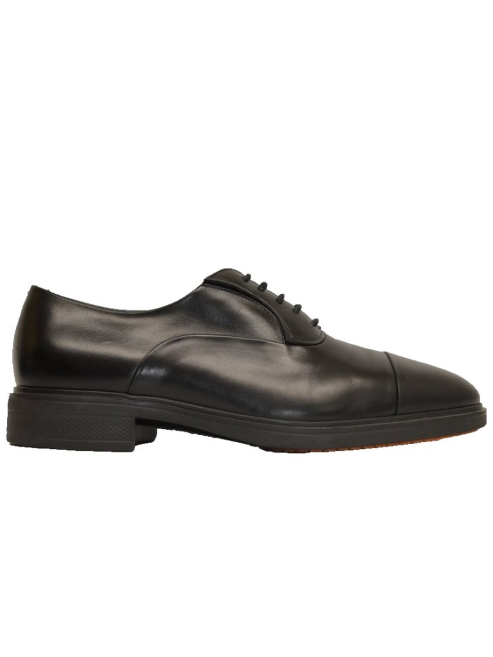 New! Santoni Men's Easy Leather Cap-Toe Oxfords Size 8.5 D Black DD563